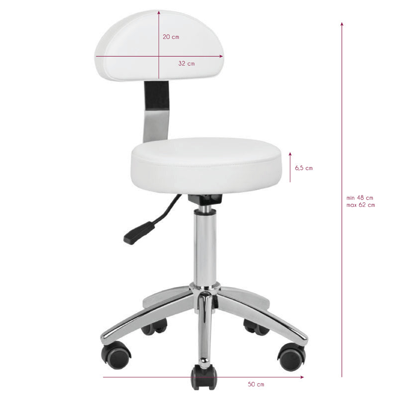 Behandlerstol AM-304 Hvid - Next Cosmeitcs