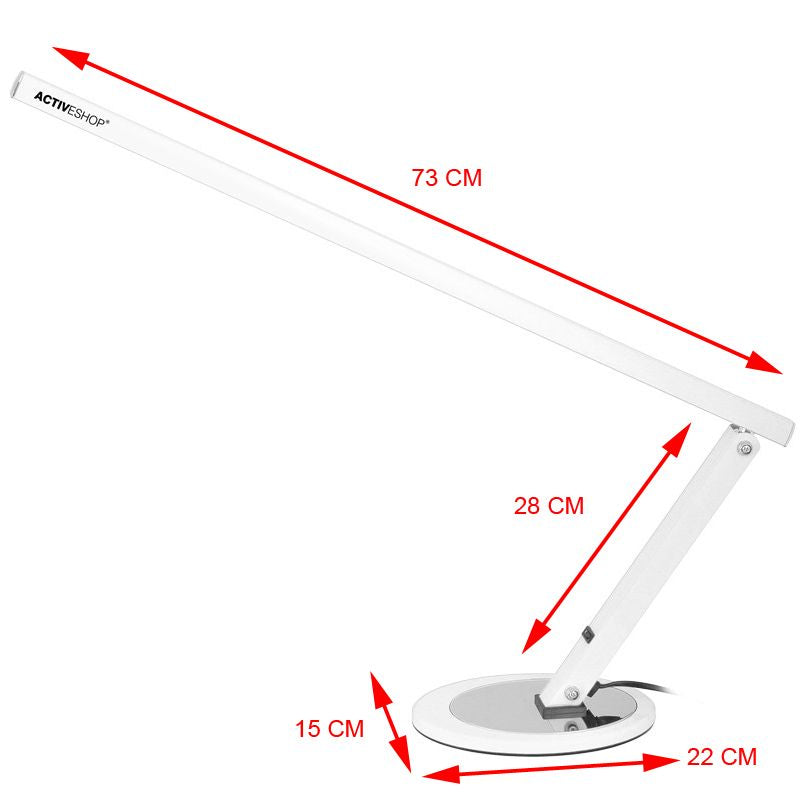 Skrivebordslampe Slim 20W Hvid - Next Cosmeitcs