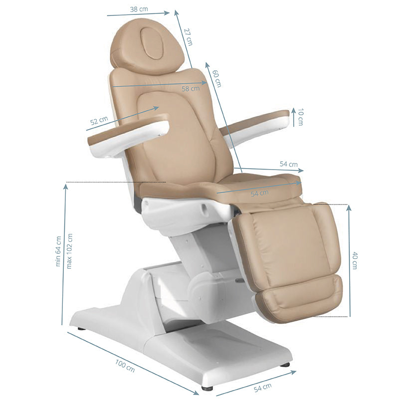 Elektrisk Behandlerbriks Azzurro 870 3 motorer cappuccino