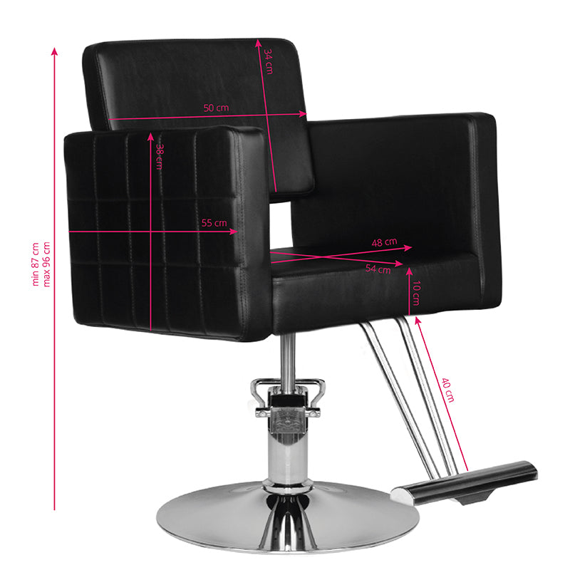 Frisørstol – Hair System HS33 Sort