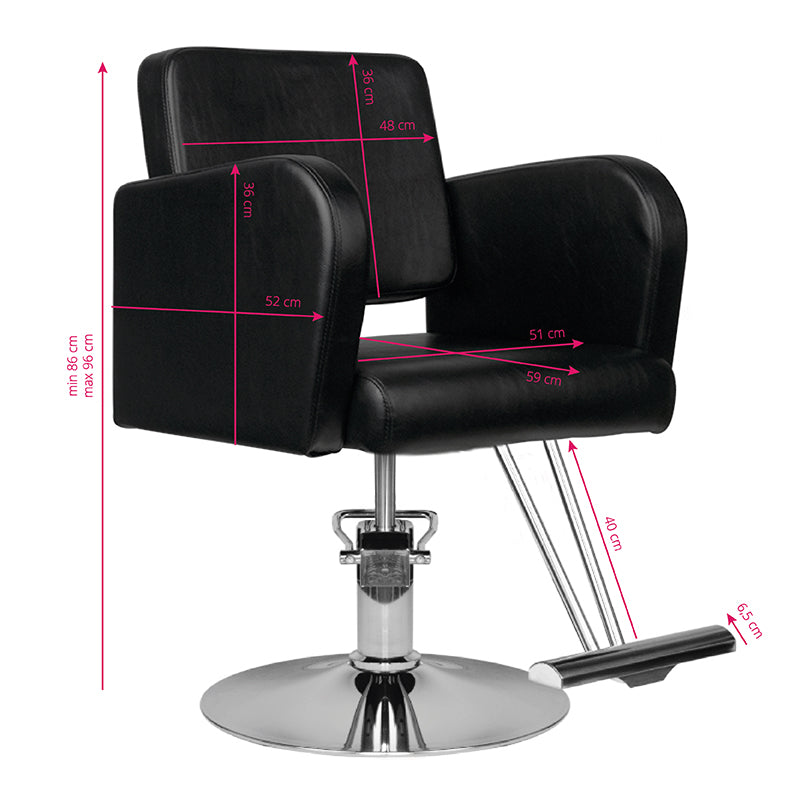 Frisørstol – HS92 Sort