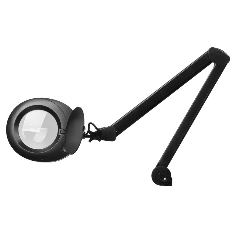 Elegante - Luplampe 6025 med 60 LED SMD lys og 5D linse i sort farve med stativ - Next Cosmeitcs