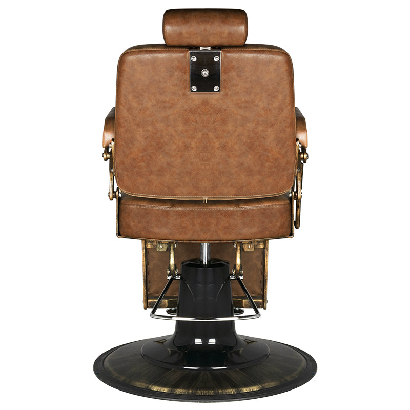 Gabbiano - Barberstol Boss Old Leather Lysebrun - Next Cosmeitcs