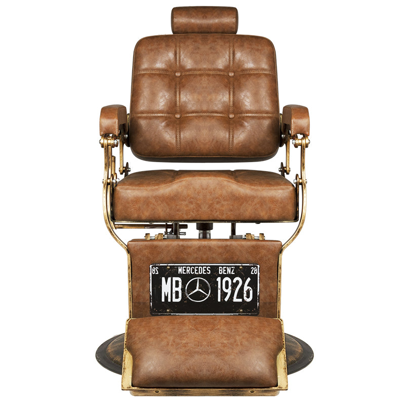 Gabbiano - Barberstol Boss Old Leather Lysebrun - Next Cosmeitcs