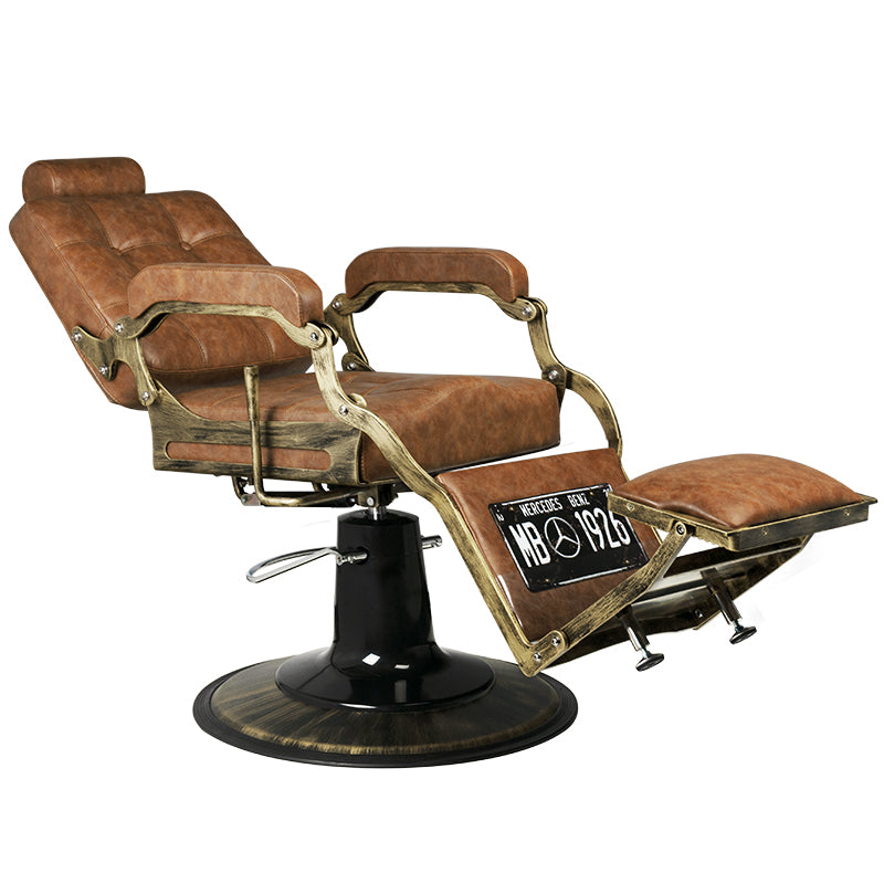 Gabbiano - Barberstol Boss Old Leather Lysebrun - Next Cosmeitcs