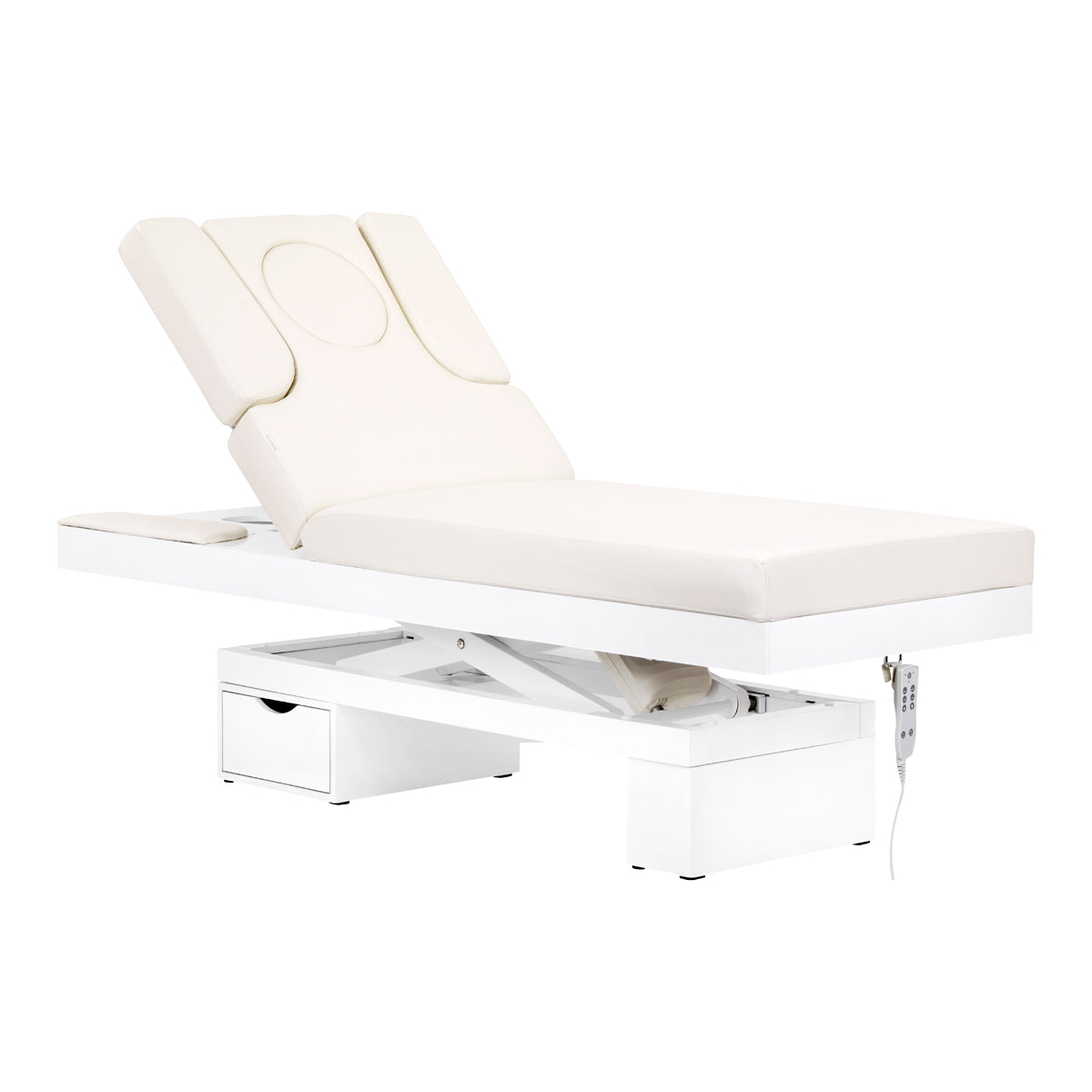 Spa skønhedsseng 815B, lysende hvid, opvarmet - Next Cosmeitcs