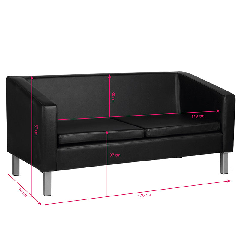 Gabbiano Sofa til Venteværelset BM18003 - Sort - Next Cosmeitcs