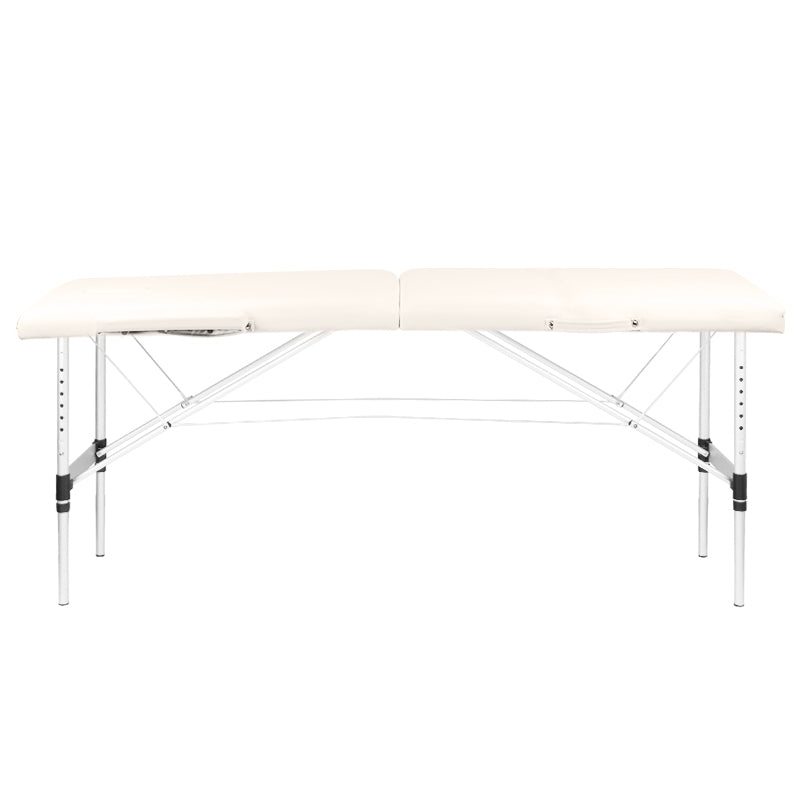 Foldbart Aluminium Massagebord Comfort 2-segment Creme - Next Cosmeitcs