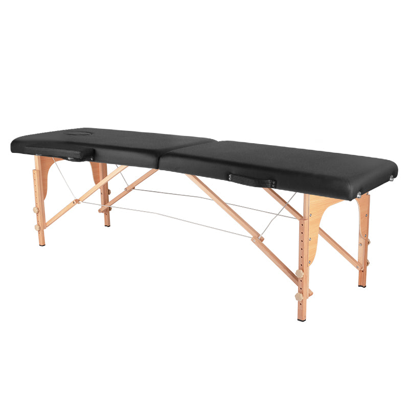 Foldbart træmassagebord Comfort 2-segment Sort - Next Cosmeitcs