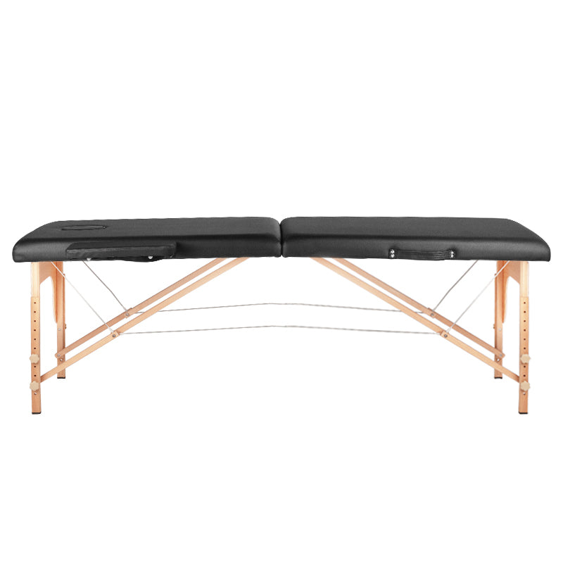 Foldbart træmassagebord Comfort 2-segment Sort - Next Cosmeitcs