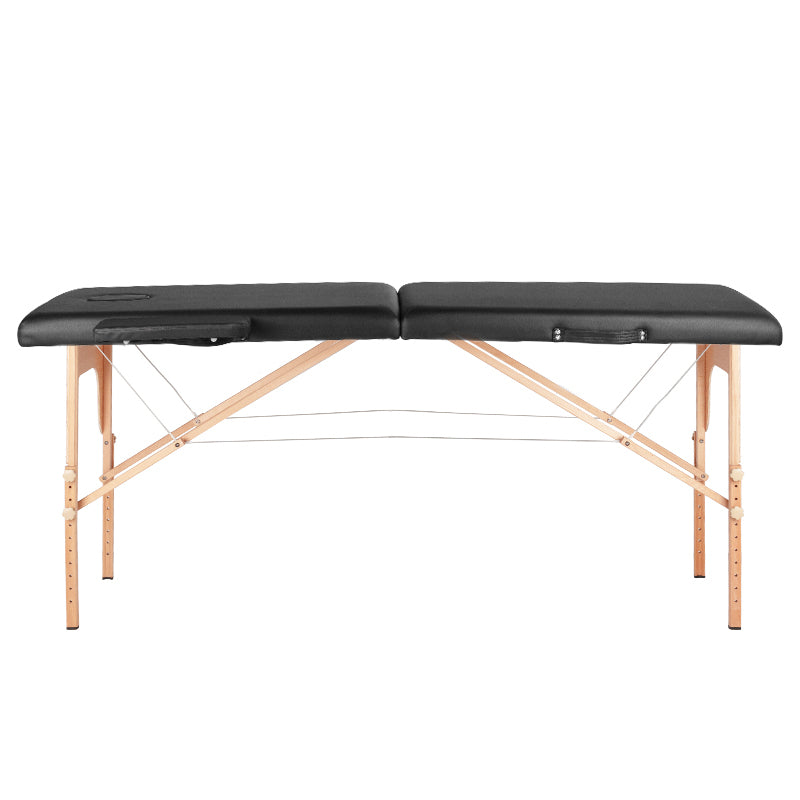 Foldbart træmassagebord Comfort 2-segment Sort - Next Cosmeitcs