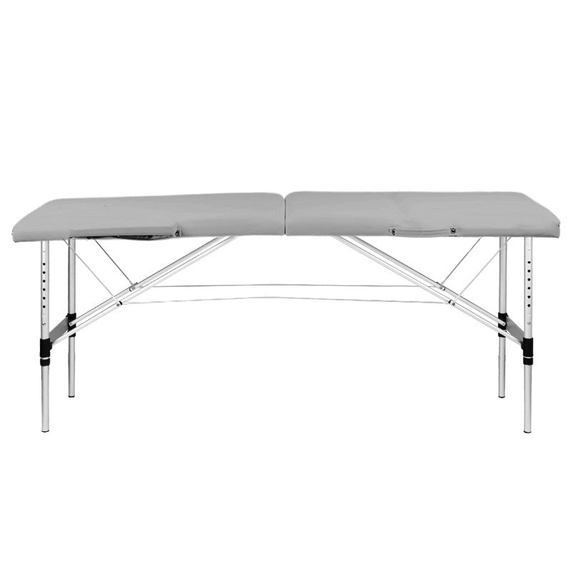 Foldbart Aluminium Massagebord Comfort 2-segment Grå - Next Cosmeitcs