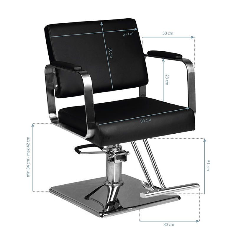 Frisørstol - HS202 Sort