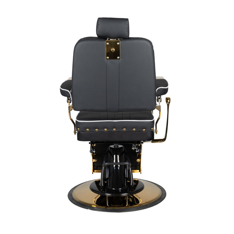 Gabbiano - Frisørstol Filippo Gold Sort - Next Cosmeitcs