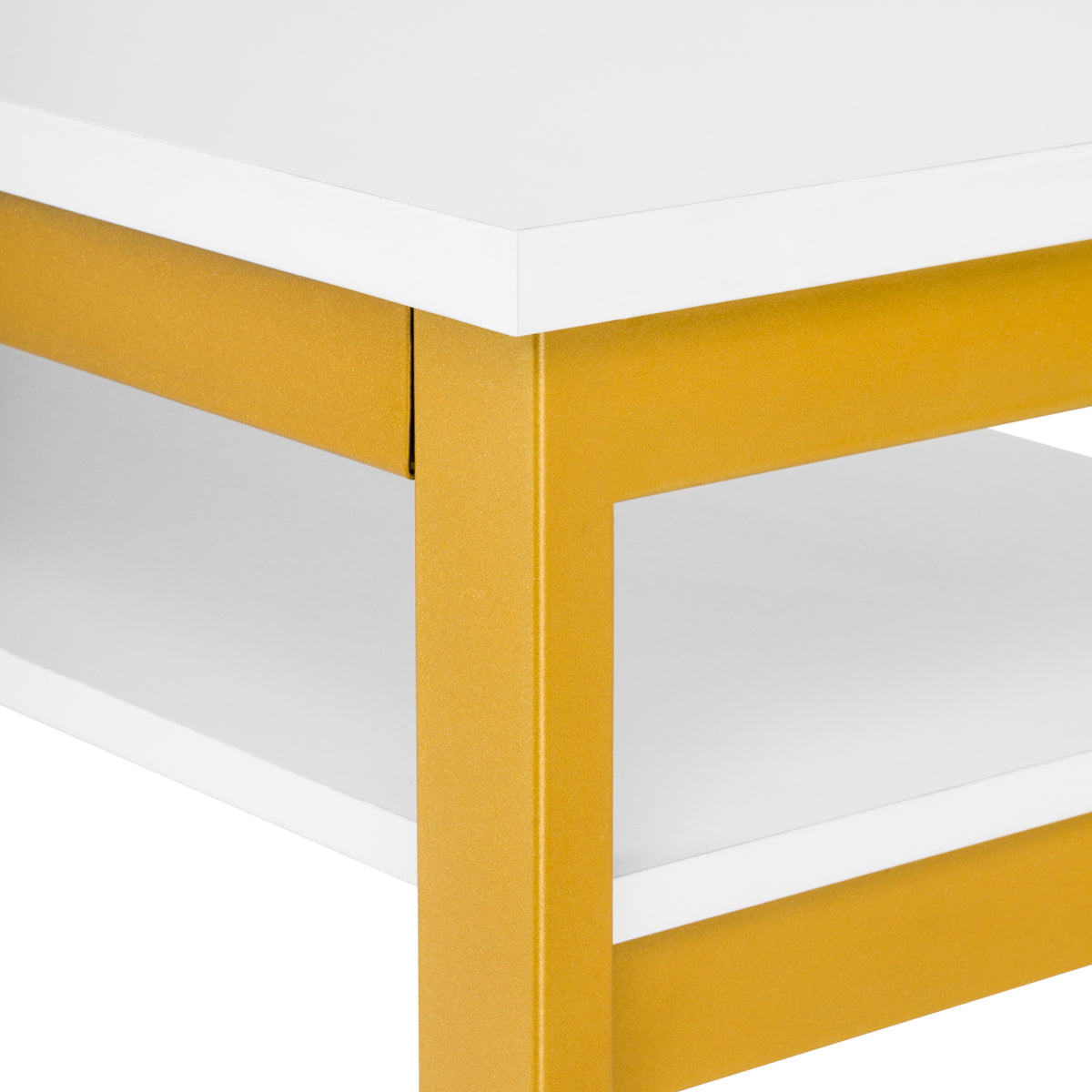 Kosmetisk Skrivebord 17G, Hvid med Guld Finish. - Next Cosmeitcs