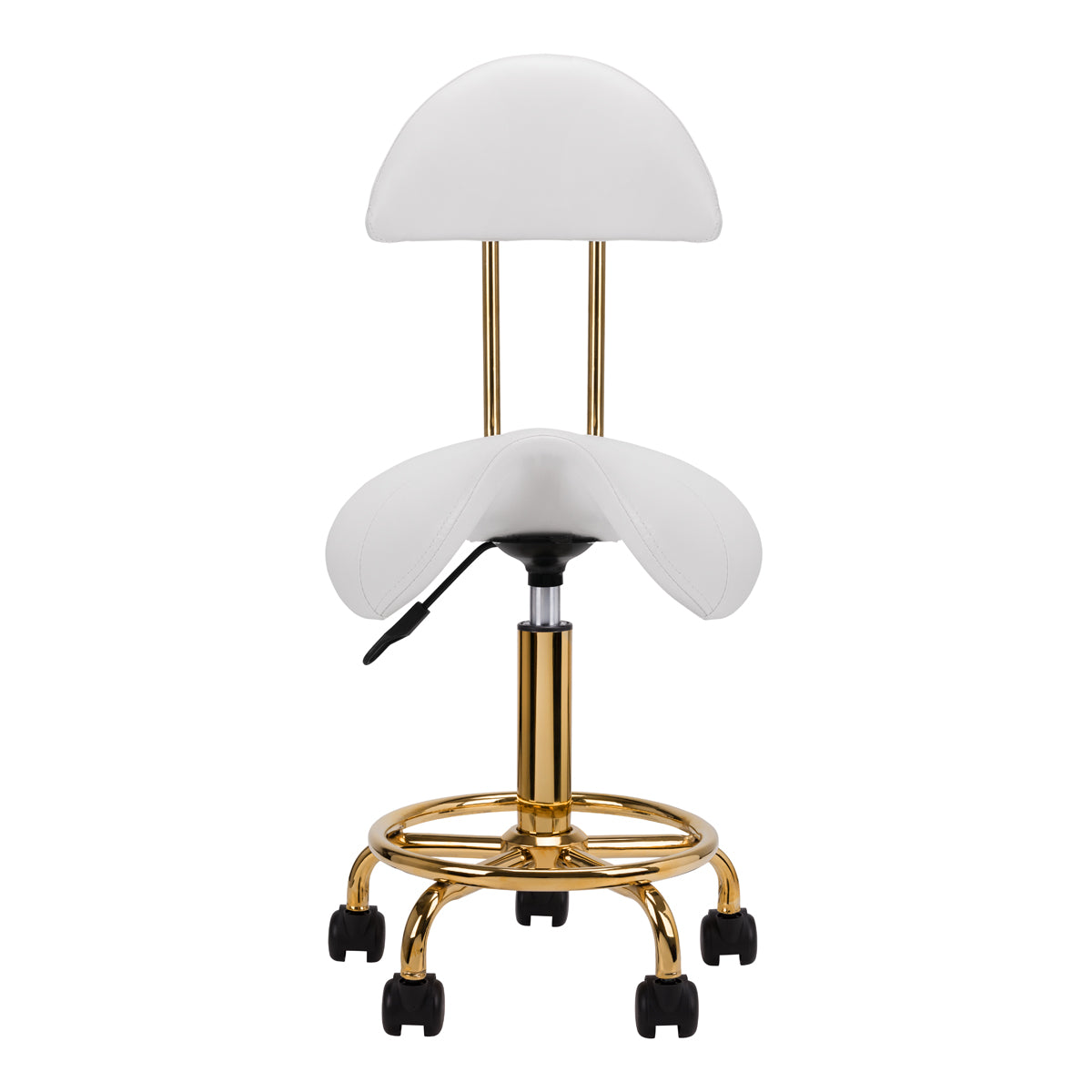Behandlerstol 6001-G Guld Hvid - Next Cosmeitcs