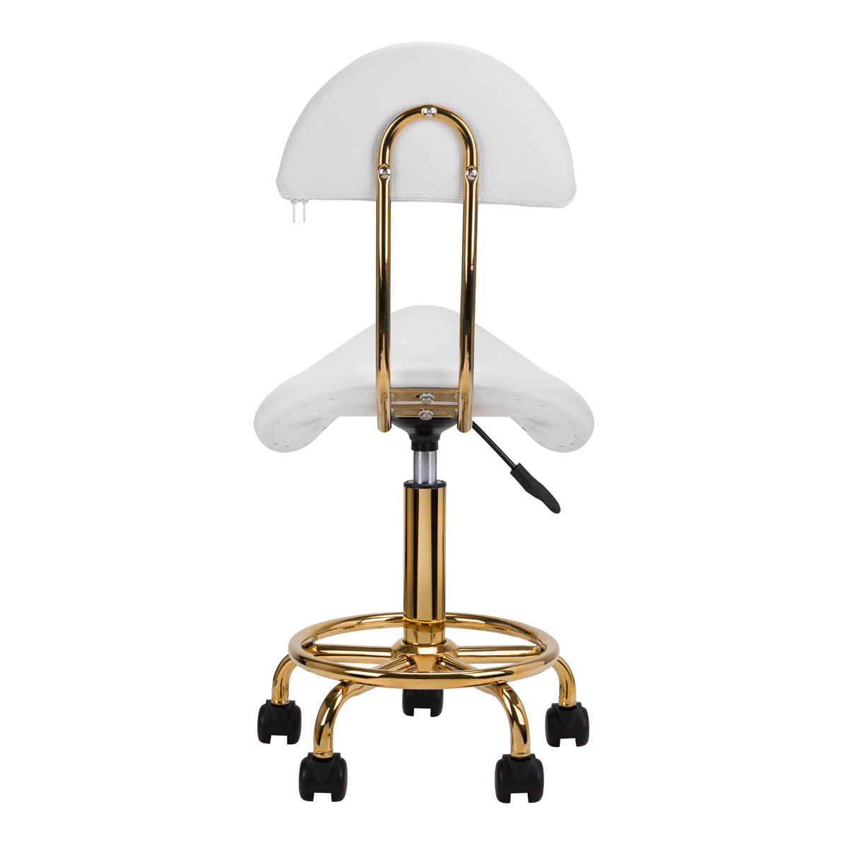 Behandlerstol 6001-G Guld Hvid - Next Cosmeitcs