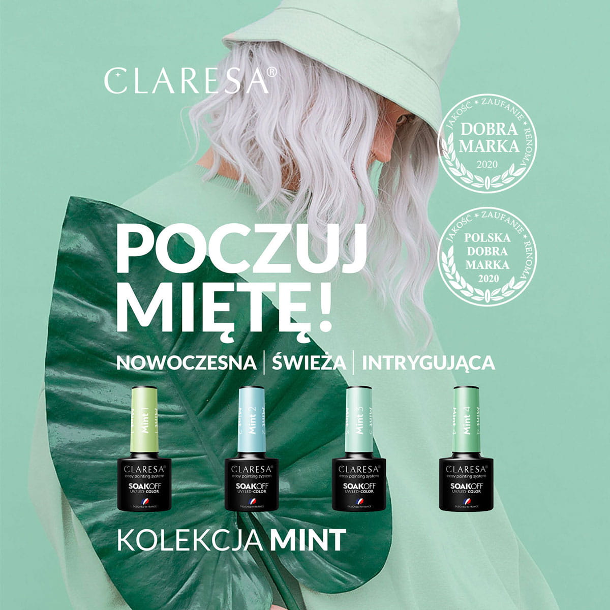 CLARESA Hybrid-Nagellack 4 MINT 5g