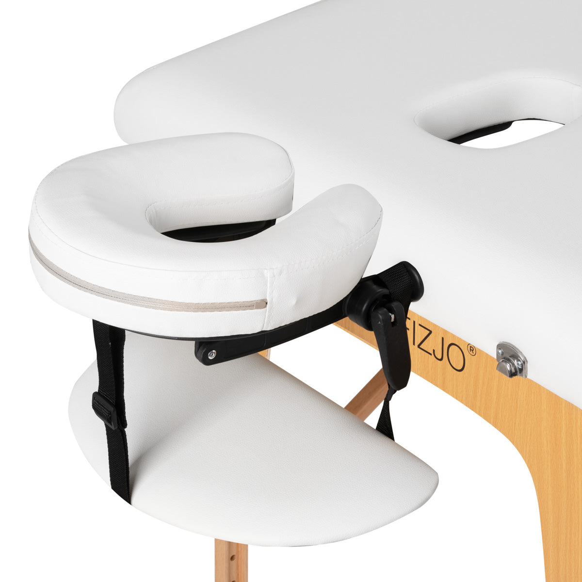 Foldbart træmassagebord Comfort Lux 2-segment 190x70 Hvid - Next Cosmeitcs