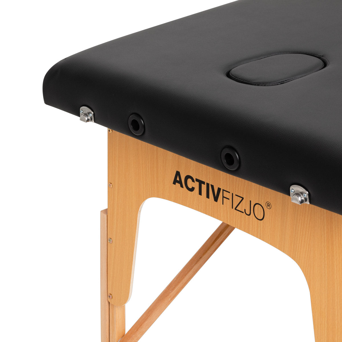 Foldable wooden massage table Comfort Lux 3-segment 190x70 Black