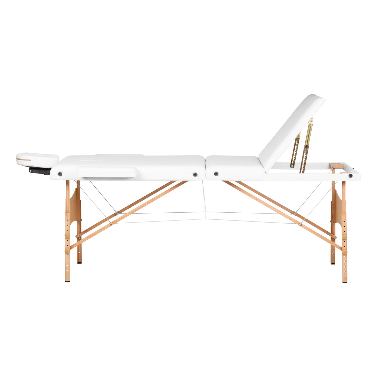 Foldbart træmassagebord Comfort Lux 3-segment 190x70 Hvid