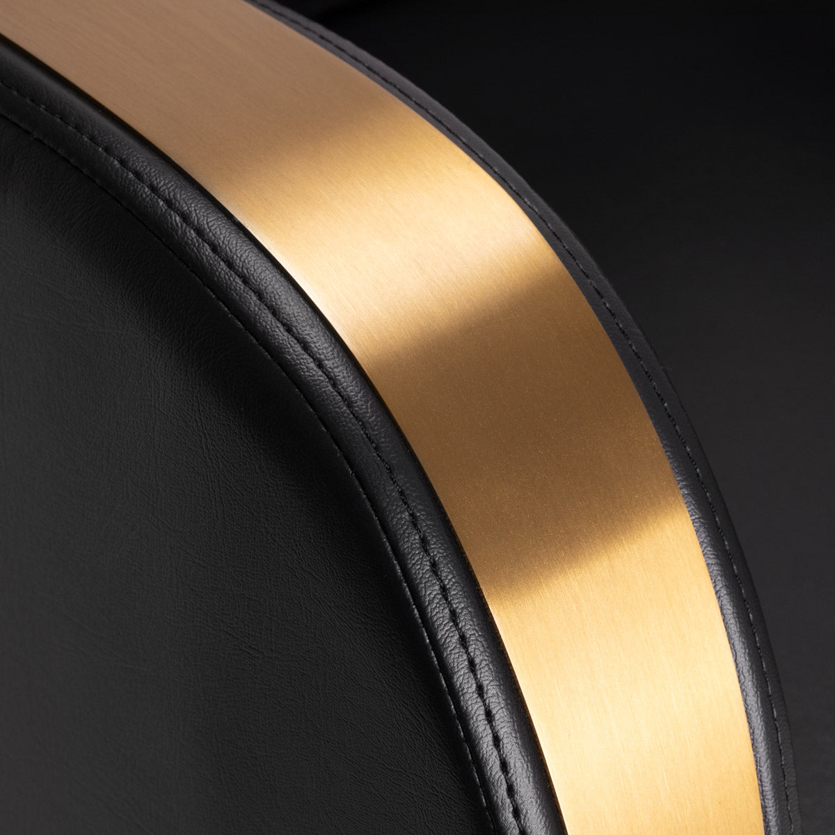 Gabbiano - Frisørstol Malaga Guld Sort - Next Cosmeitcs