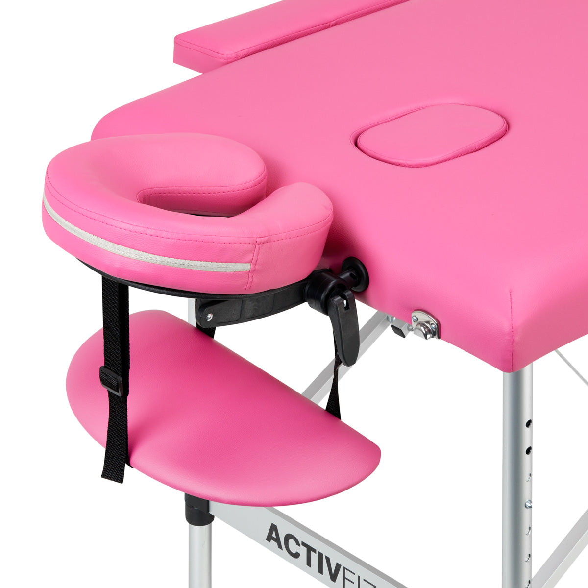 Foldbart Aluminium Massagebord Comfort 2-segment Rød