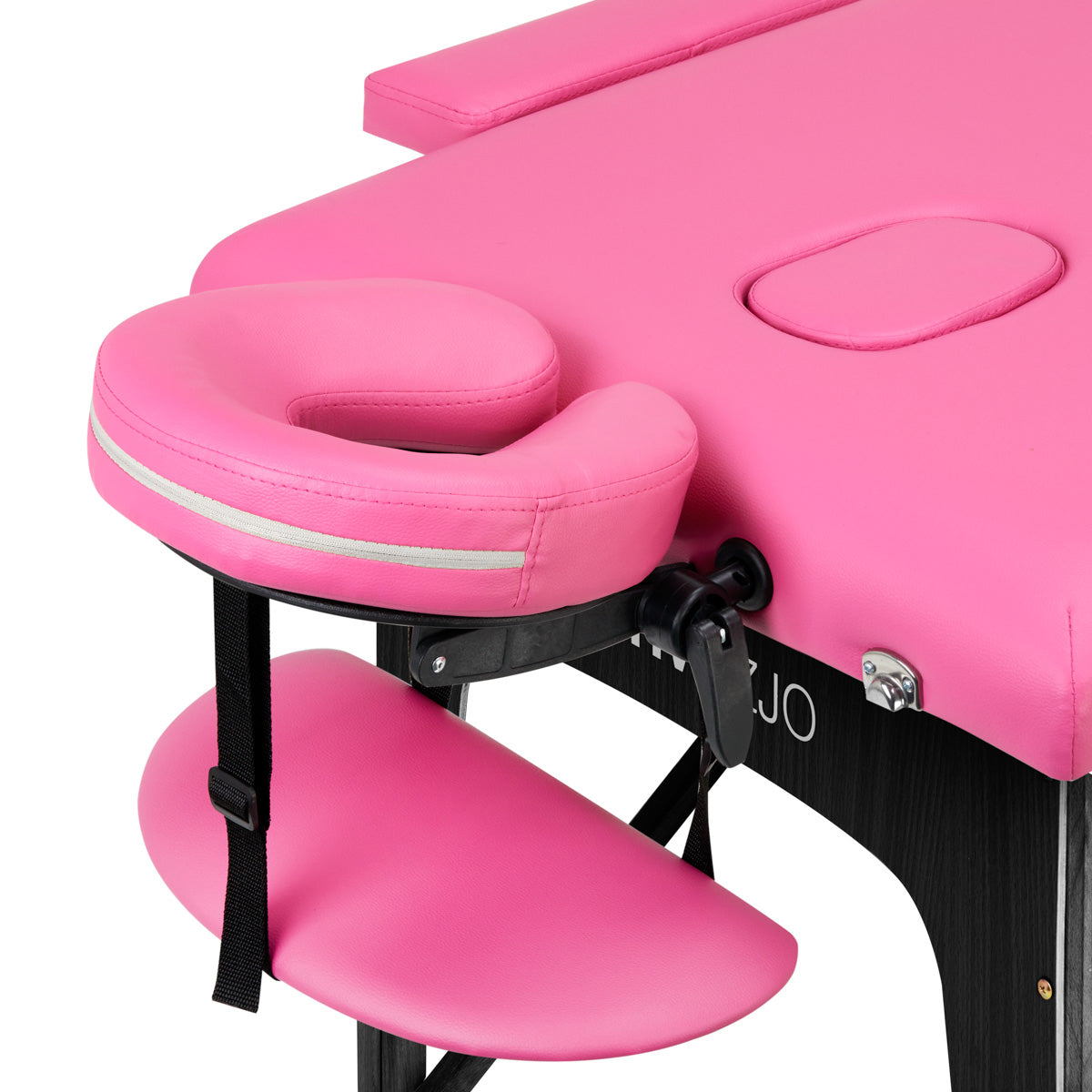 Foldbart massagebord - pink og sort