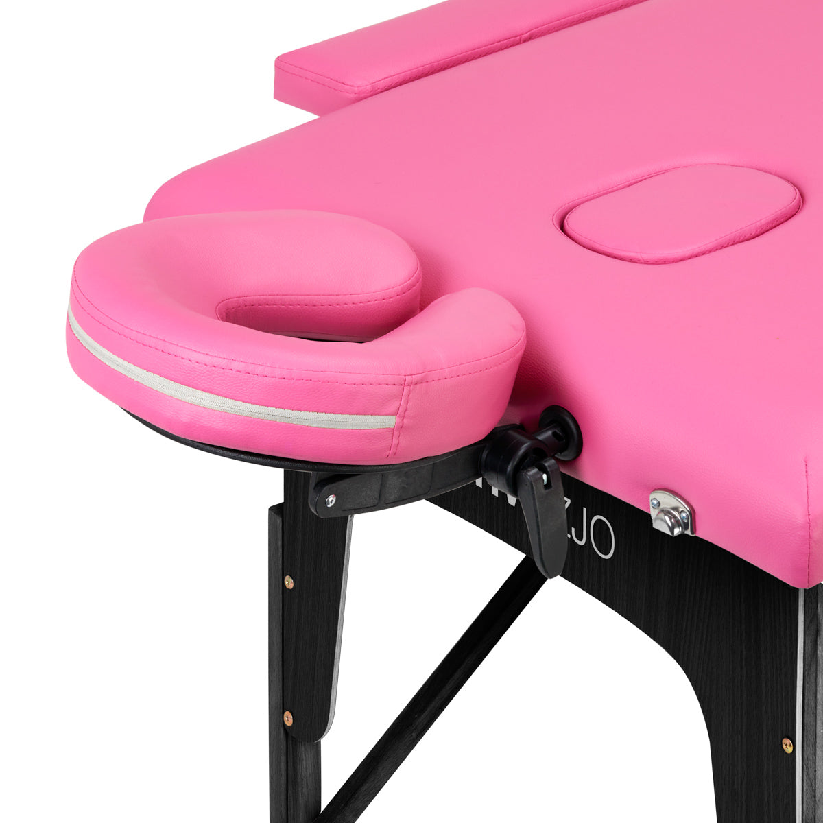 Foldbart massagebord - pink og sort