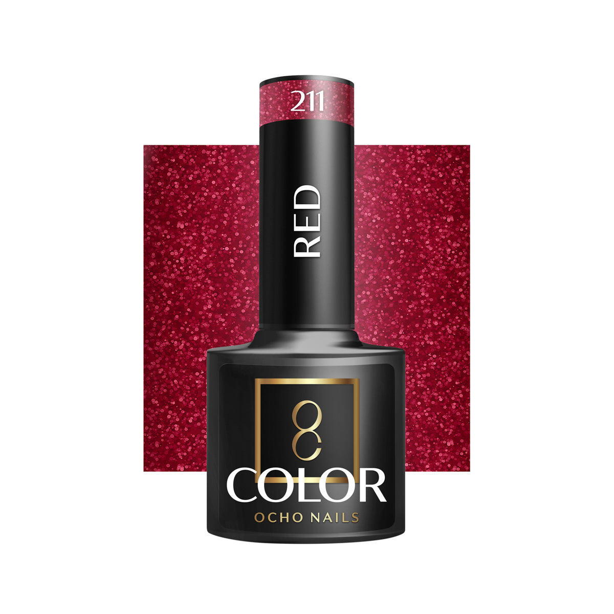 OCHO NAILS Hybrid Neglelak Rød 211 -5 g - Next Cosmeitcs