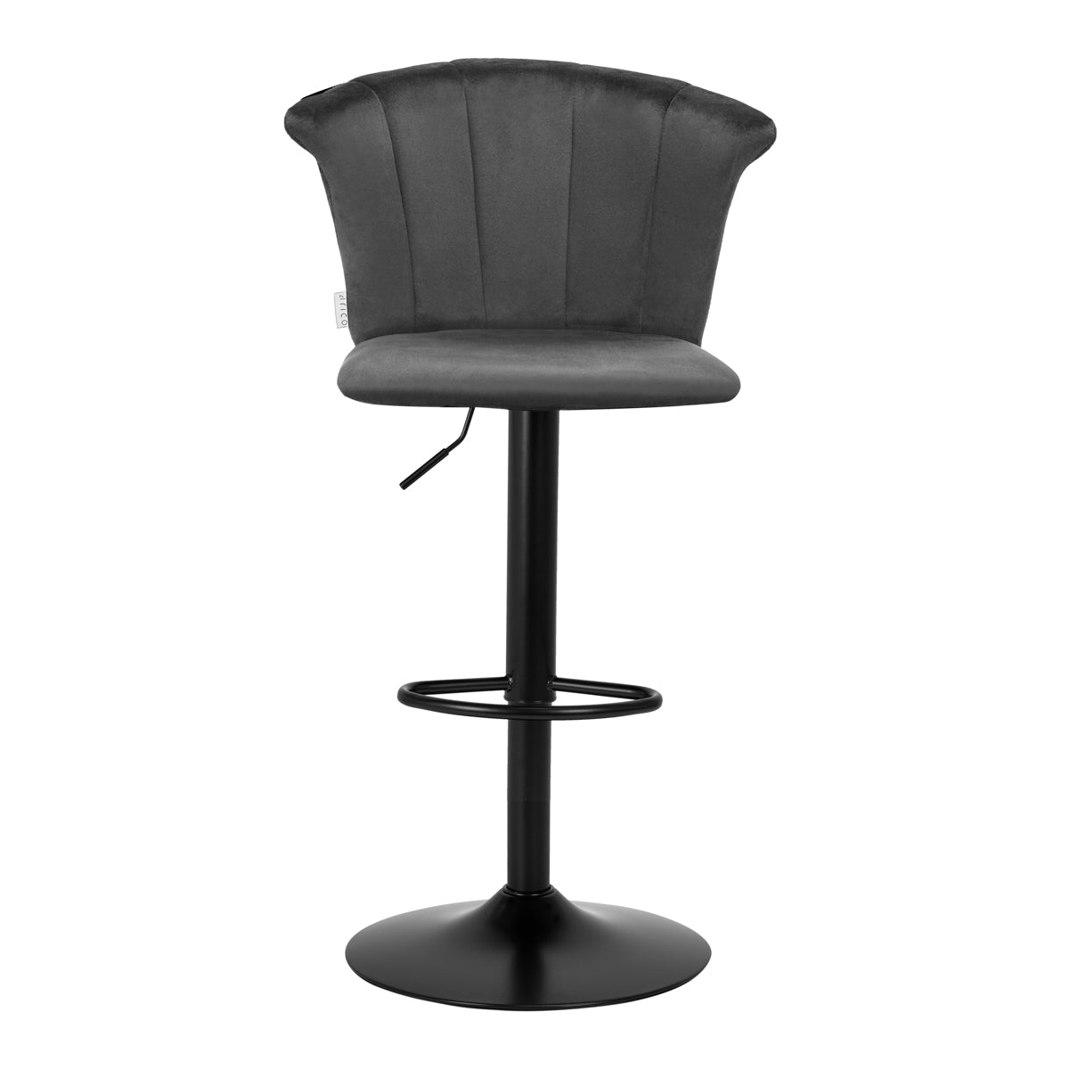 Barstol QS-B801 i Grå velour - Next Cosmeitcs