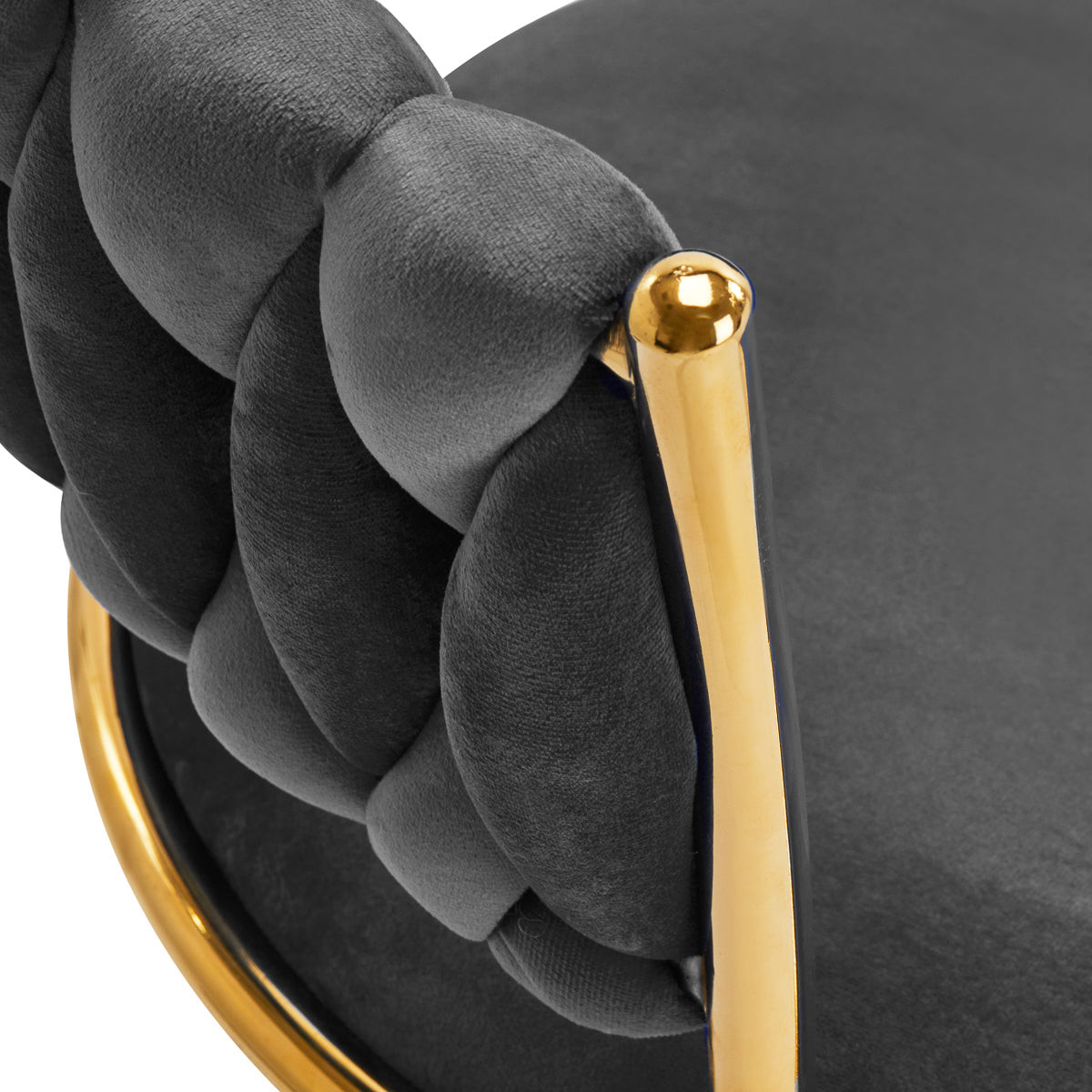 Swivel Chair QS-GW01G Velour Grey
