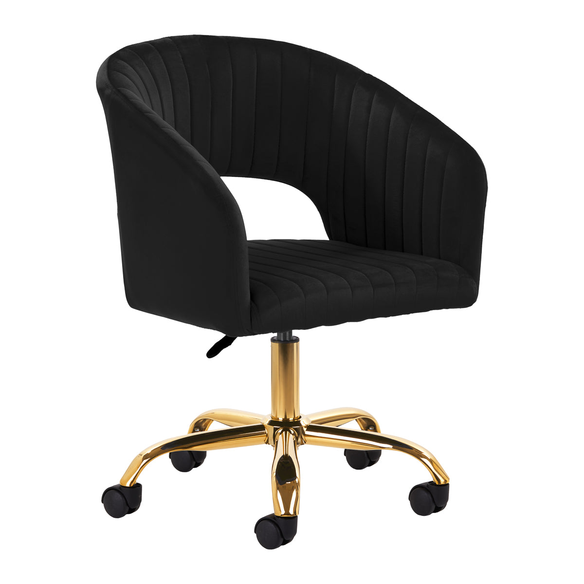Swivel Chair QS-OF212G Velour Black