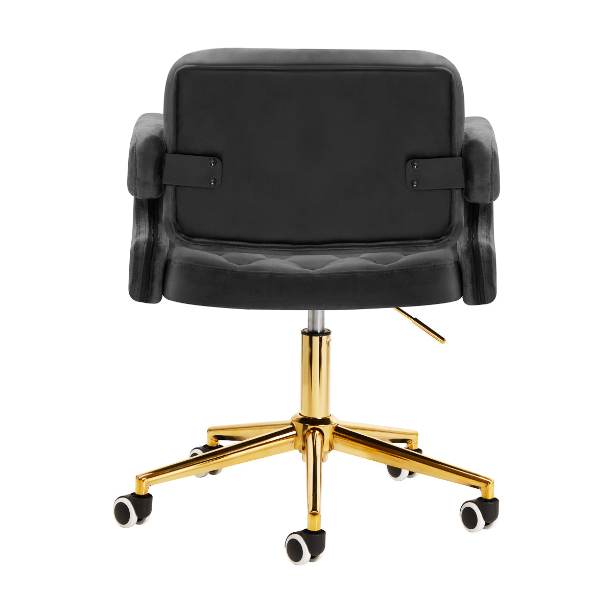 Drejestol med Hjul QS-OF213G Velour Grå