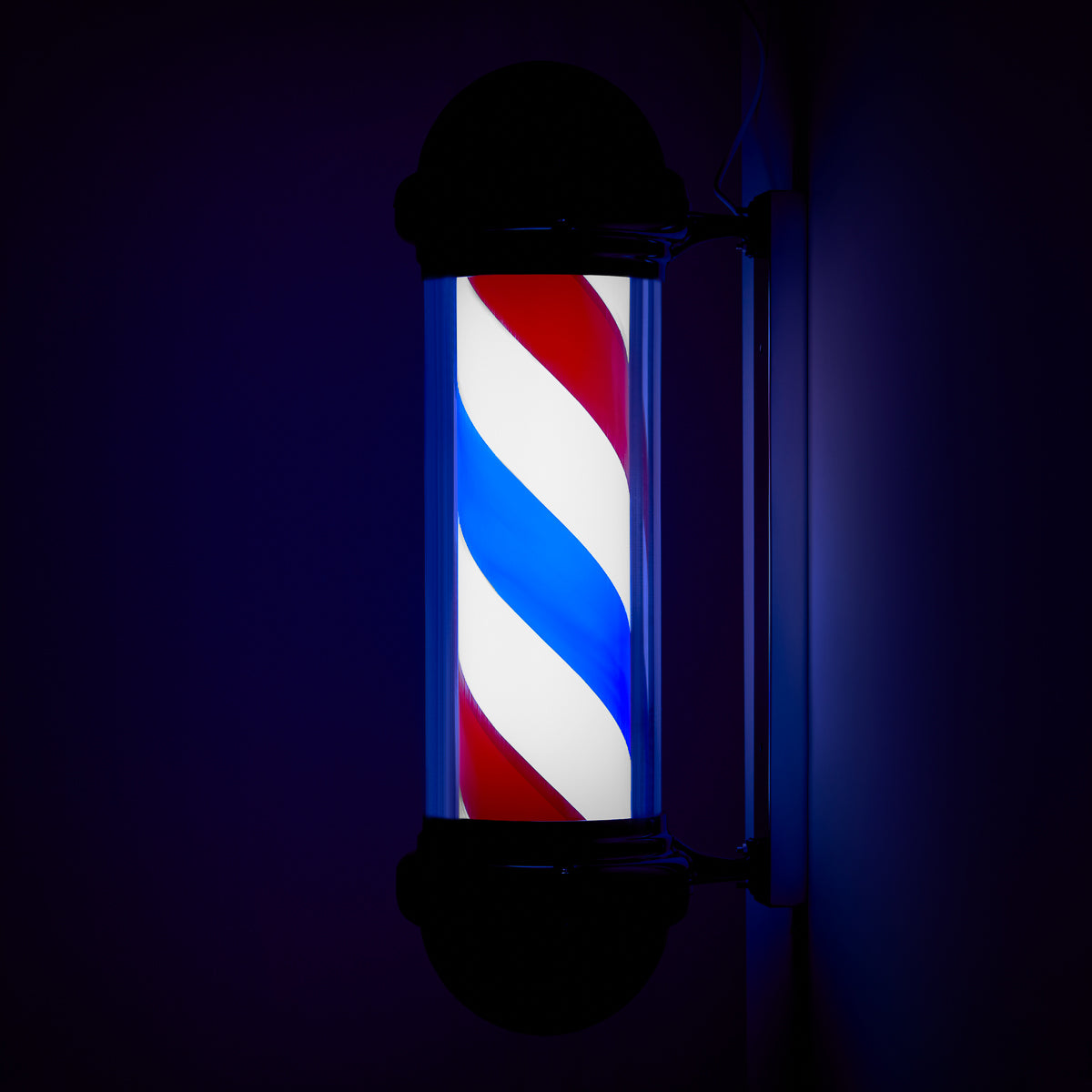 Oplyst Barbershop væglampe BB-02 sort, stor - Next Cosmeitcs