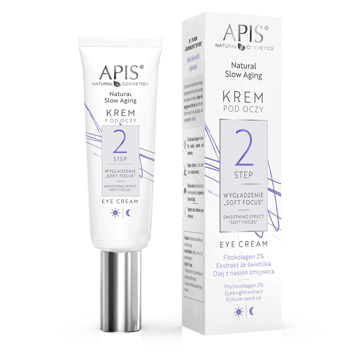 Eye Cream - Apis Natural Slow Aging Eye Cream STEP 2 Smoothing "SOFT FOCUS" 15 ml