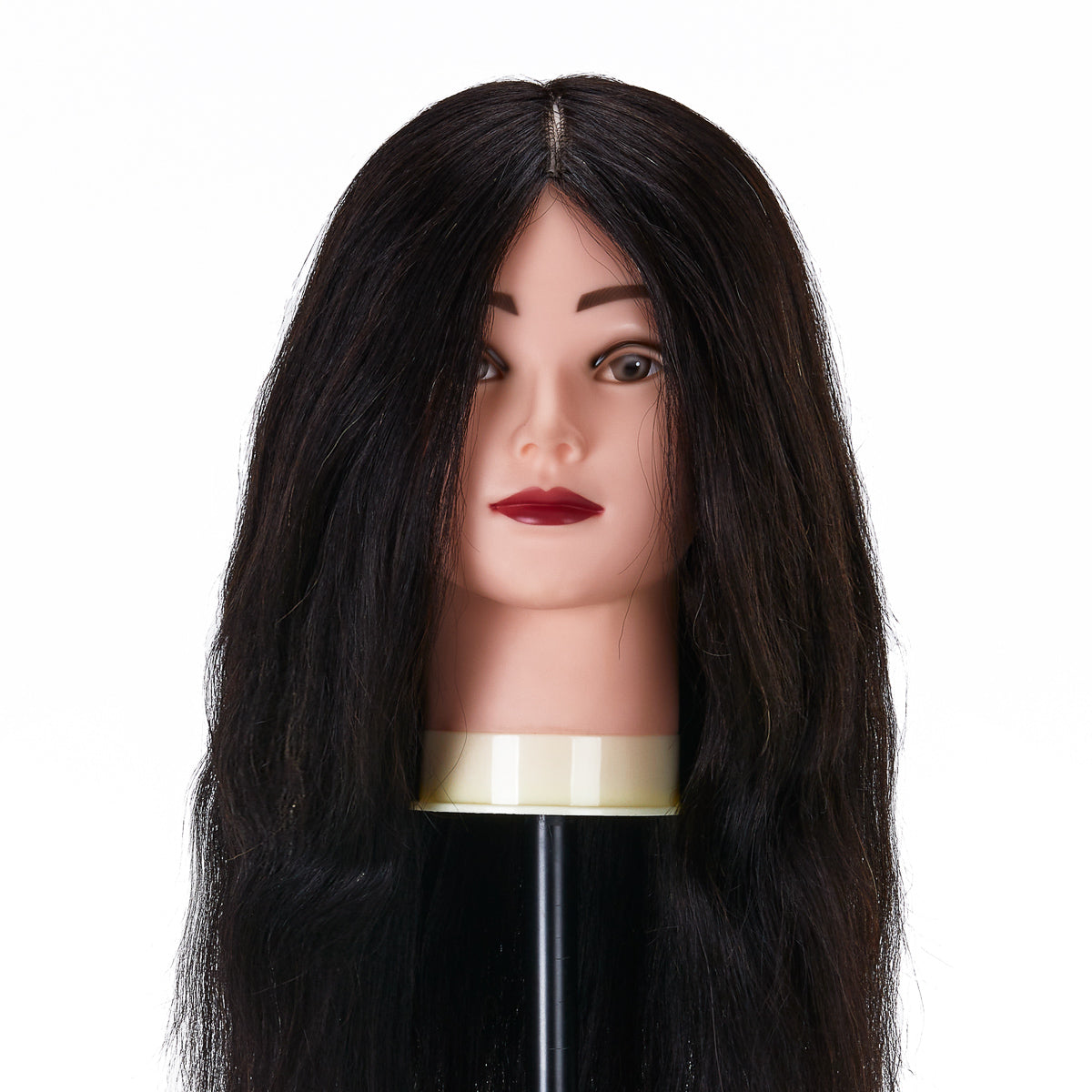 Gabbiano - Frisørtræningshoved WZ1 med 1H naturligt hår 20" - Next Cosmeitcs