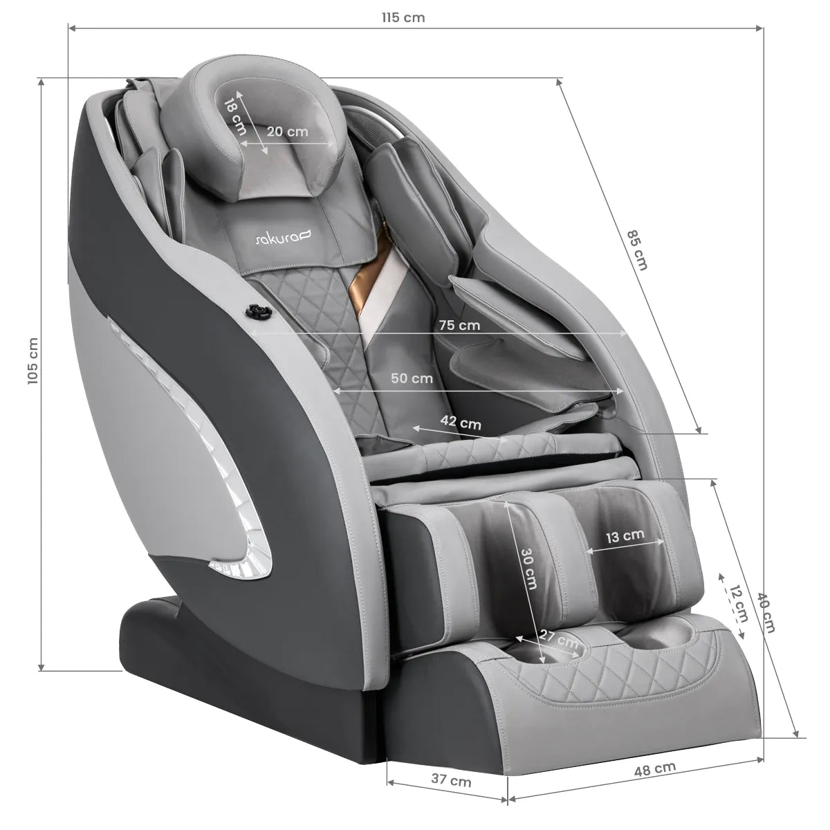 Sakura Classic 305 massagestol Grå