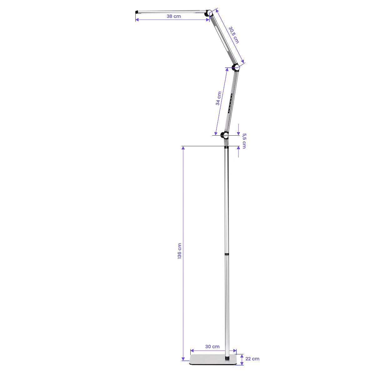 Yoga LED-Lampe - Sølv