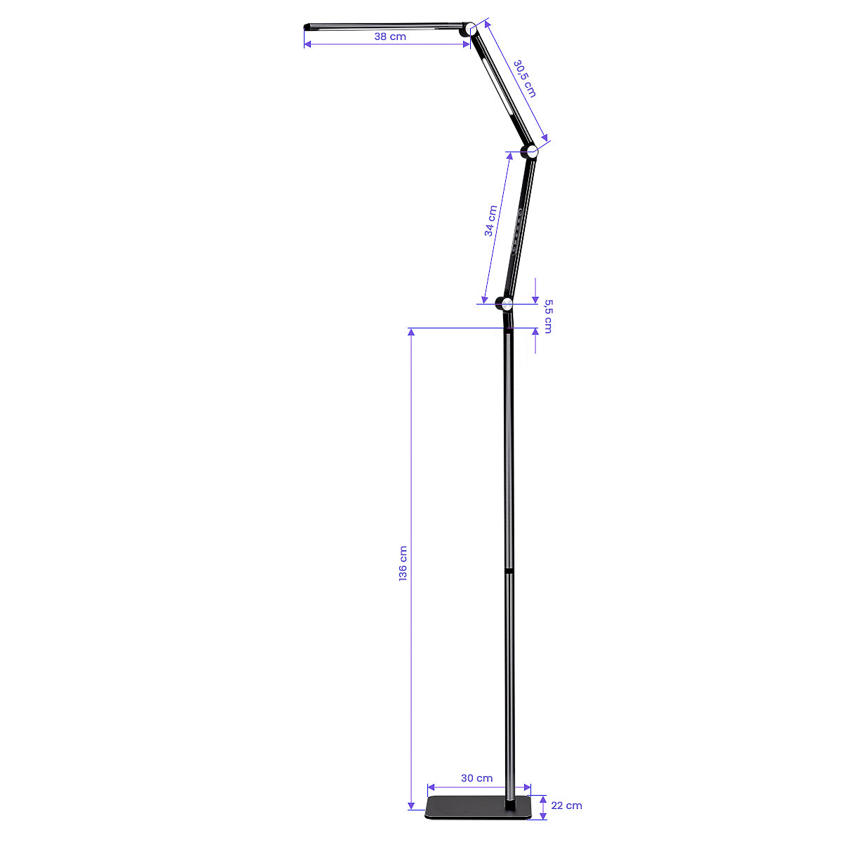 Yoga LED-lampe - Sort