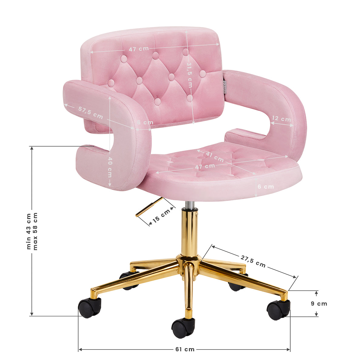 Drehstuhl QS-UTSO rosa