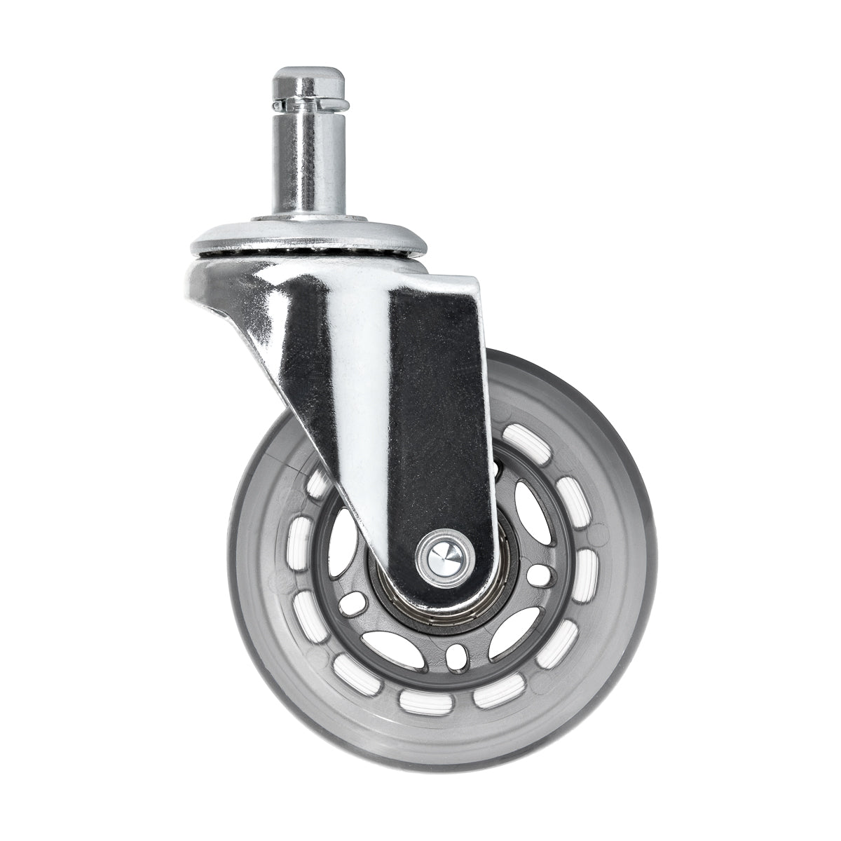 Roll Speed silberne Einsteckhockerrollen, 5er Set