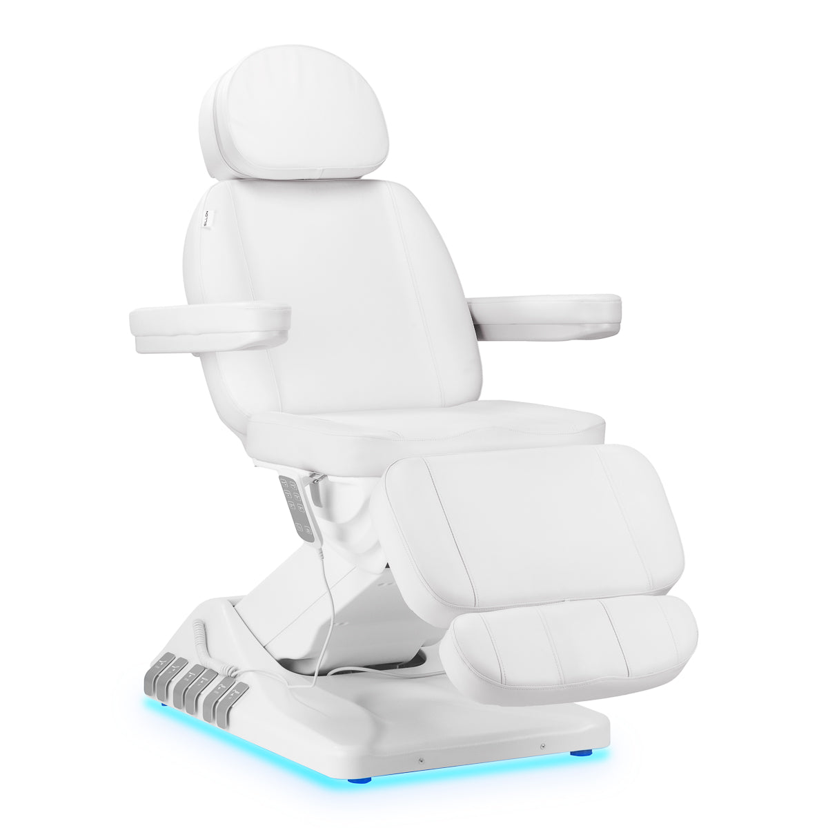 SILLON Luxus-Kosmetikliege, elektrisch, 3 Motoren, weiß, Fußbedienung