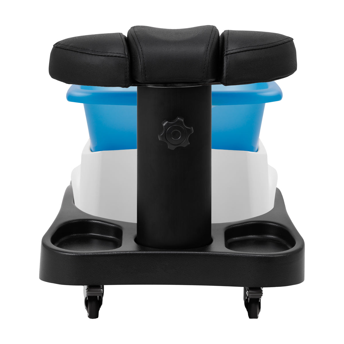 Pedicure bakke med massageapparat og sort vogn