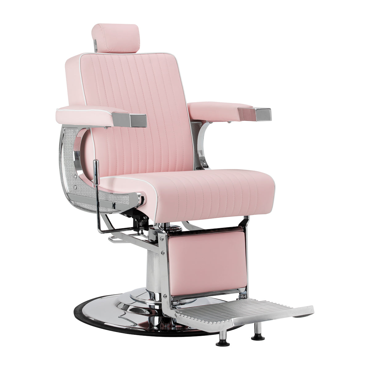 Gabbiano Visionerio barberstol med pink kromramme