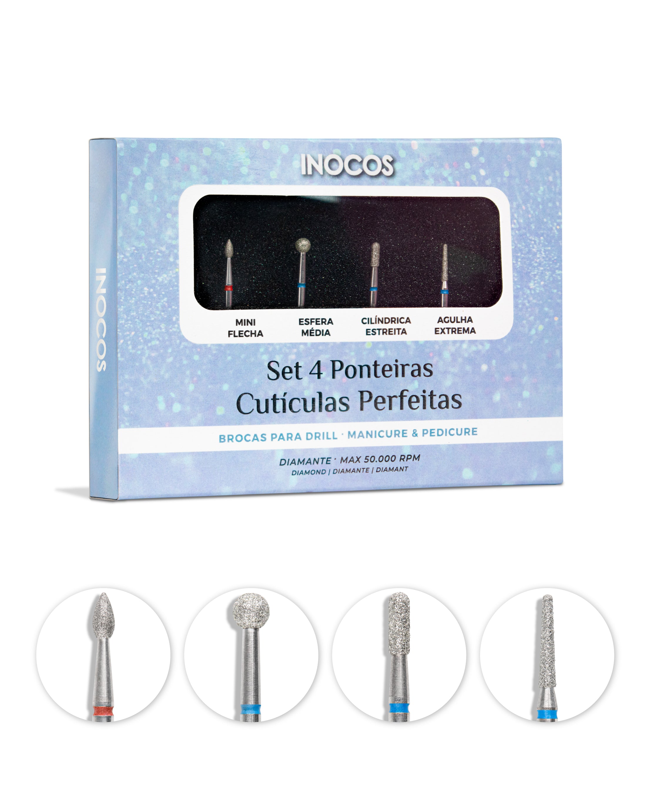 Neglebor Sæt Med 4 - Perfekte Neglebånd Edition - Next Cosmeitcs