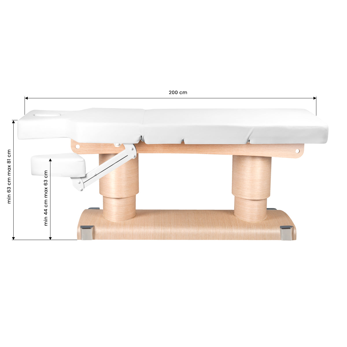 Spa-skønhedssofa Azzurro 838 med 4 motorer og opvarmet madras – ideel til luksusbehandlinger.