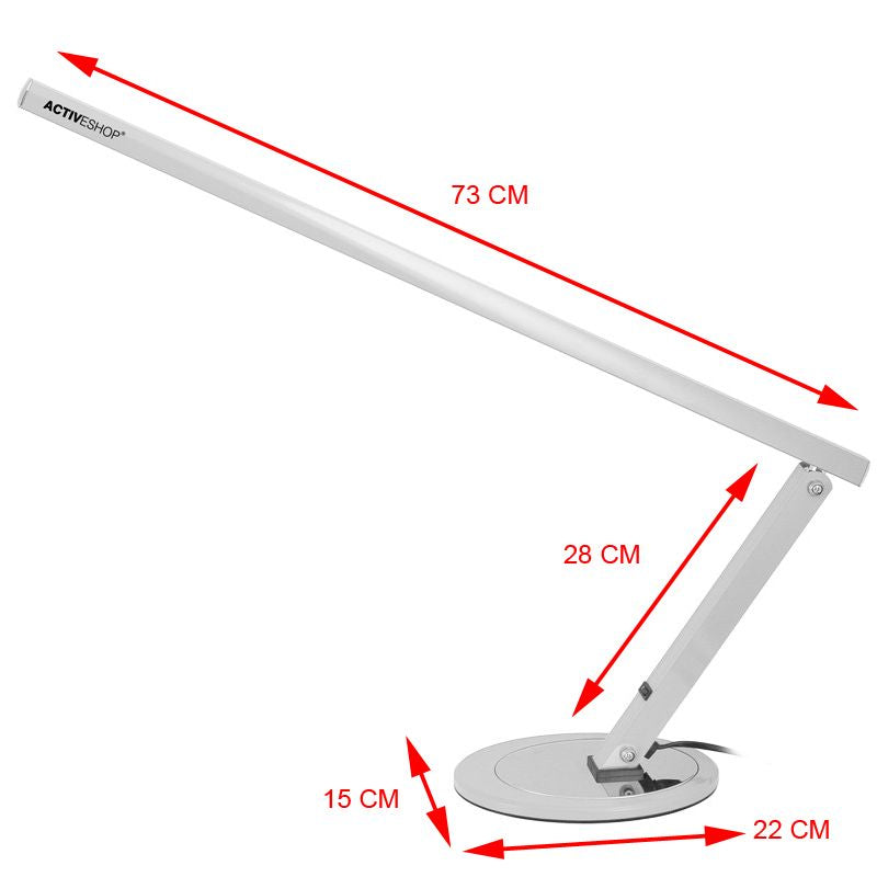 Bordlampe Slim 20W aluminium - Next Cosmeitcs