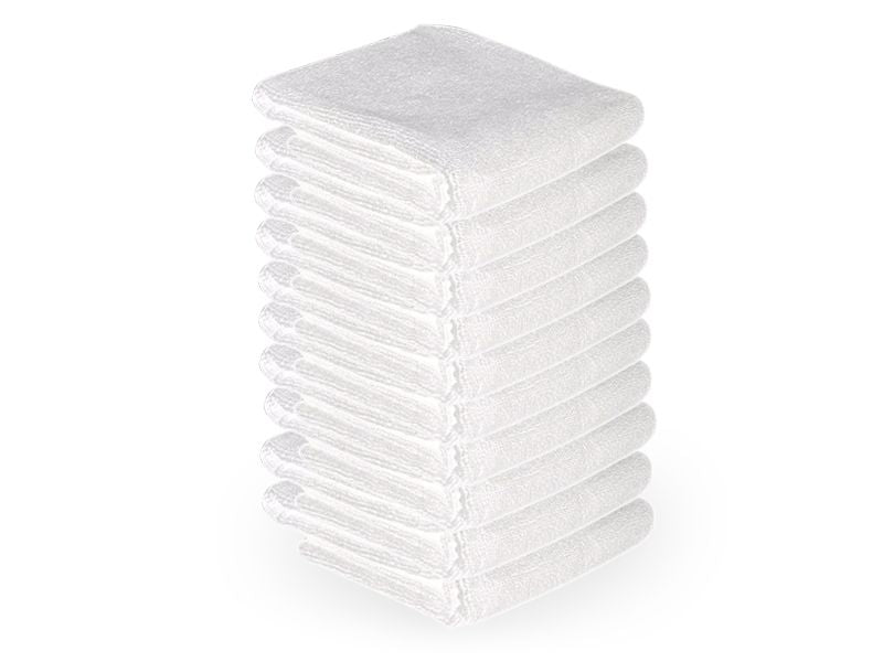 Mikrofiberhåndklæde 73 x 40 cm 10 stk hvid - Next Cosmeitcs