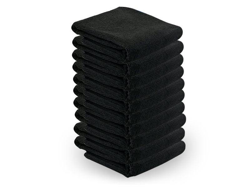 Mikrofiberhåndklæde 73 x 40 cm 10 stk sort - Next Cosmeitcs